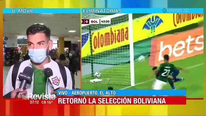 Selección boliviana llega tras la goleada en Colombia