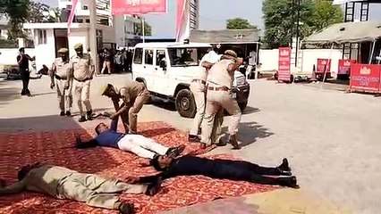 Hanumangarh Administration ran after the tremors of the earthquake, NDRF team removed the employees from the building