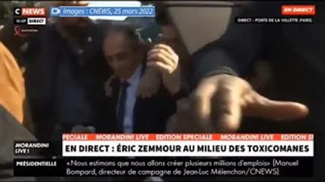 Eric Zemmour agressé de nouveau, au milieu des toxicomanes à porte de la Villette