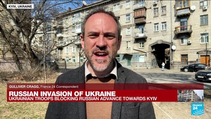 Ukrainian troops blocking Russian advance towards Kyiv