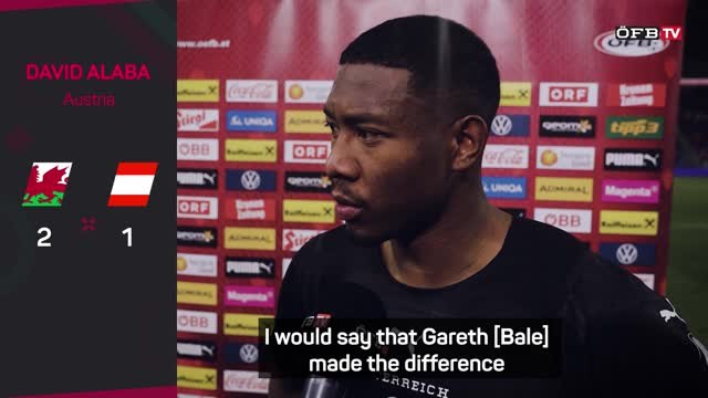 Alaba and Arnautovic hail Bale brilliance for Wales