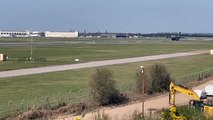 RAF C17 doing a touch and go stop at Doncaster Sheffield Airport today