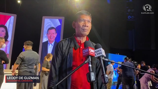 Labor leader Leody De Guzman laments over debate absentees