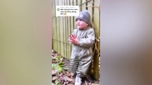 A toddler born with a leg abnormality underwent an amputation at just 20 months old - watch his adorable reaction