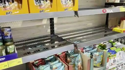 temel gıda ürünleri tedarikindeki sıkıntılar Almanya'da rafların boş kalmasına neden oldu