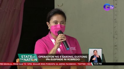 Operasyon ng E-sabong, gustong ipa-suspinde ni Robredo | SONA