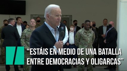 Biden: “Estáis en medio de una batalla entre democracias y oligarcas"