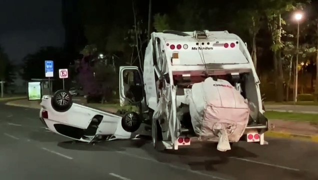 Conductora de un automóvil, protagonizó un aparatoso percance vial en San Miguel de la Colina