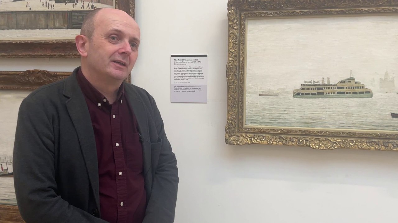 Lowry painting of Mersey Ferry on display at Walker Art Gallery in Liverpool