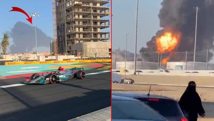 Patlamayla yer gök inledi! Formula 1 pilotları, Suudi Arabistan GP'sini hemen terk etti