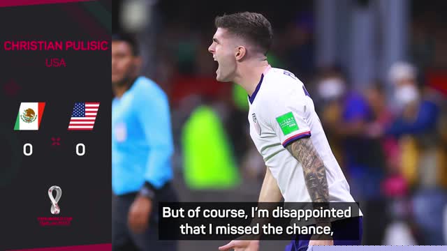 Pulisic says USA 'can't be too angry' with Mexico draw