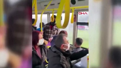 İETT otobüsüne taş ve sopalarla saldırdılar