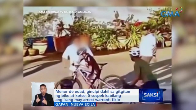Menor de edad, ginulpi dahil sa gitgitan ng bike at kotse; 5 suspek kabilang ang isang may arrest warrant, tiklo | Saksi
