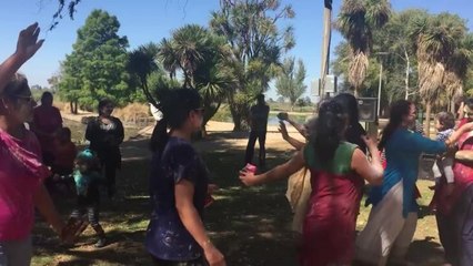 Dancing at the Holi Festival