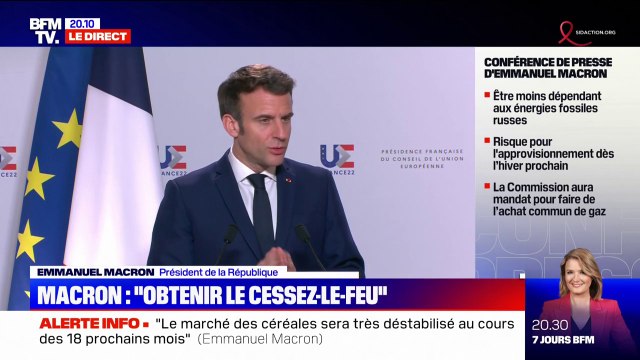 Évacuation de Marioupol: Emmanuel Macron aura d'ici 48h à 72h au maximum une discussion avec le président Poutine pour en arrêter les détails
