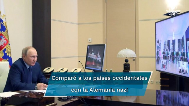 Vladimir Putin acusa a Occidente de cancelar la cultura de Rusia y lo compara con nazismo