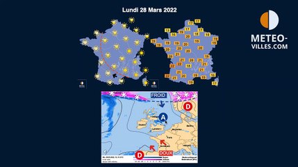 prévisions météo du vendredi 25 mars 2022