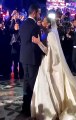 رقصة رومانسية لشام الذهبى وزوجها فى حفل زفافهما