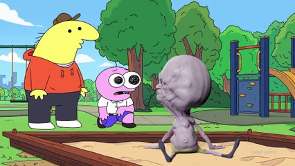 SMILING FRIENDS - Clip 3D Squelton Likes Balloons
