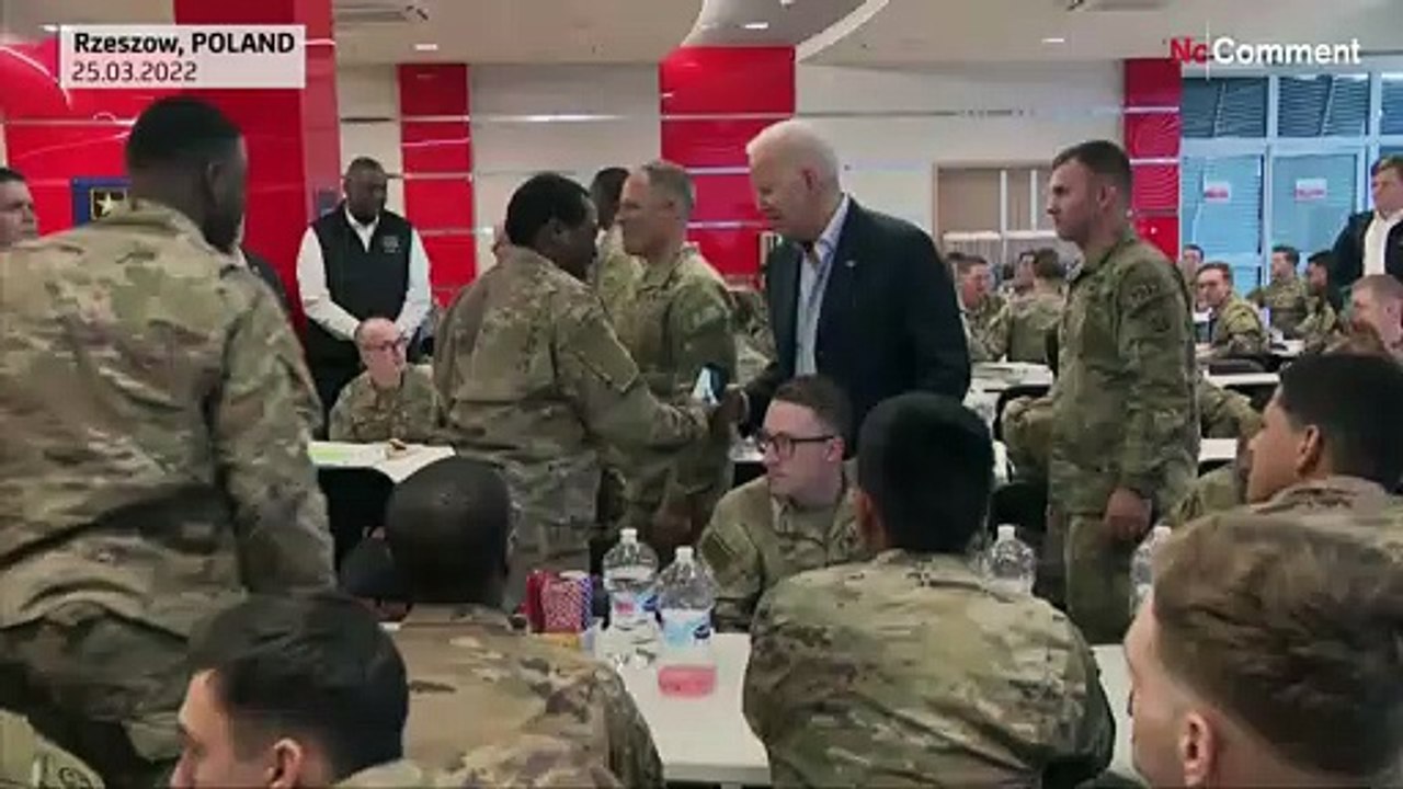 Truppenbesuch mit Gemüsefladen: US-Präsident Biden in Polen