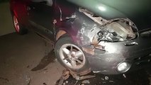 Colisão de trânsito deixa dois carros danificados no bairro Parque São Paulo