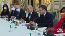 Macron'dan tahliye açıklaması: Türkiye ve Yunanistan birlikte çalışıyor