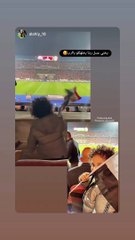 هذا الشبل من ذاك الأسد.. مالك مؤمن زكريا يدعم منتخب مصر فى المدرجات