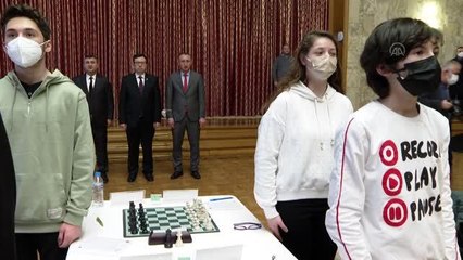 "TBMM 23 Nisan Çocuk ve Gençlik Buluşmaları Satranç Turnuvası"nın 3. etabı, Meclis'te başladı
