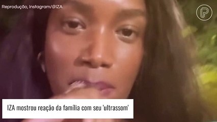 IZA exibe reação da família em vídeo com foto de 'ultrassom' do filho: 'Ninguém esperava!'