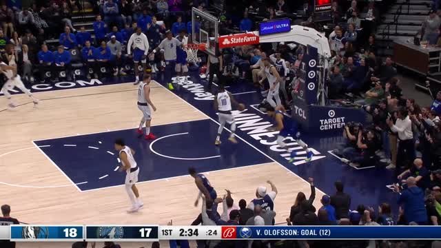 KAT delivers monster dunk in first quarter