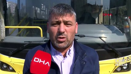 İETT otobüsüne taşlı sopalı saldırı