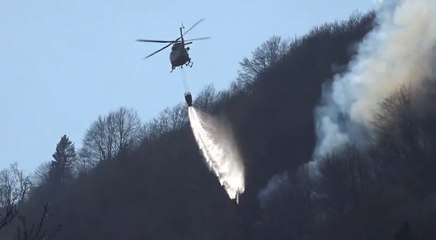 Tolmezzo (UD) - Incendio boschivo nella frazione Cazzaso (26.03.22)
