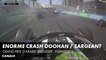 Enorme crash Doohan et Sargeant - Grand Prix d'Arabie Saoudite - Formule 2
