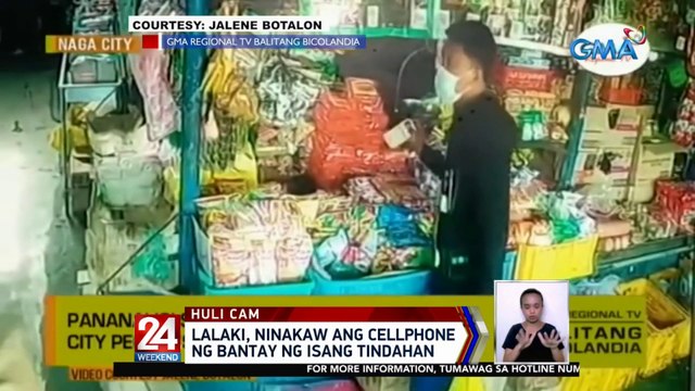 Lalaki, ninakaw ang cellphone ng bantay ng isang tindahan | 24 Oras Weekend