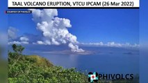 Taal Volcano phreatomagmatic eruption as seen from Cuenca