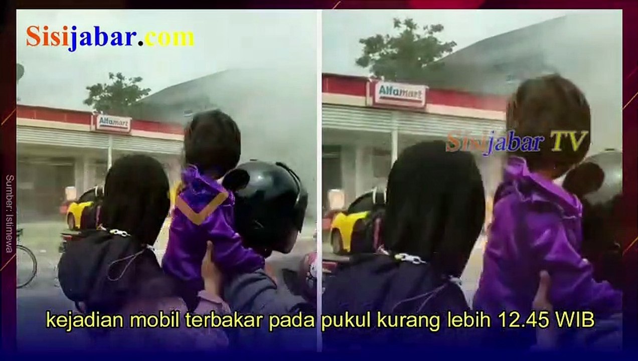Ditinggal Beli Minum, Mobil Terbakar Diparkiran Minimarket Purwakarta