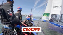 En immersion à bord du catamaran volant F50 français - Voile - SailGP