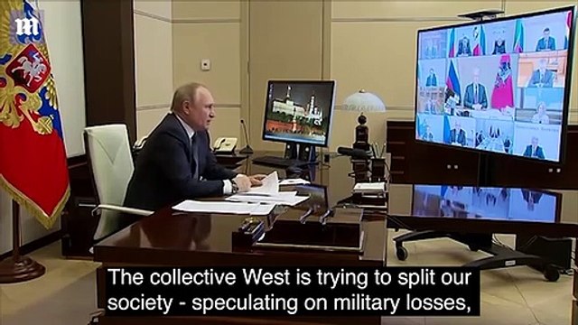 Putin speech Warns 'scum' traitors that Russians will 'spit them out'