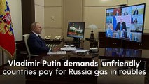 Russia Vladimir Putin demands 'unfriendly' countries pay for Russian gas in roubles