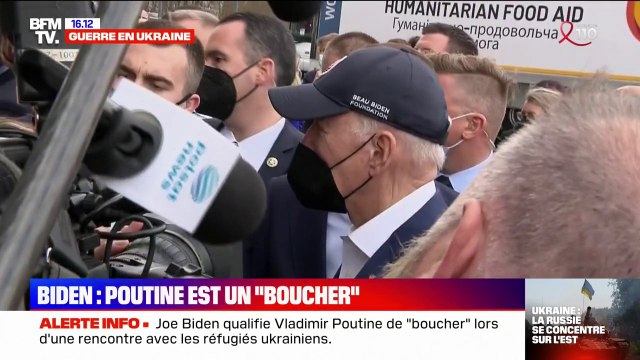 Joe Biden qualifie Vladimir Poutine de boucher