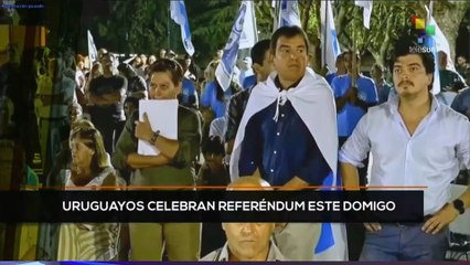 Скачать видео: teleSUR Noticias 11:30 26-03: Uruguayos celebran referéndum de LUC este domingo