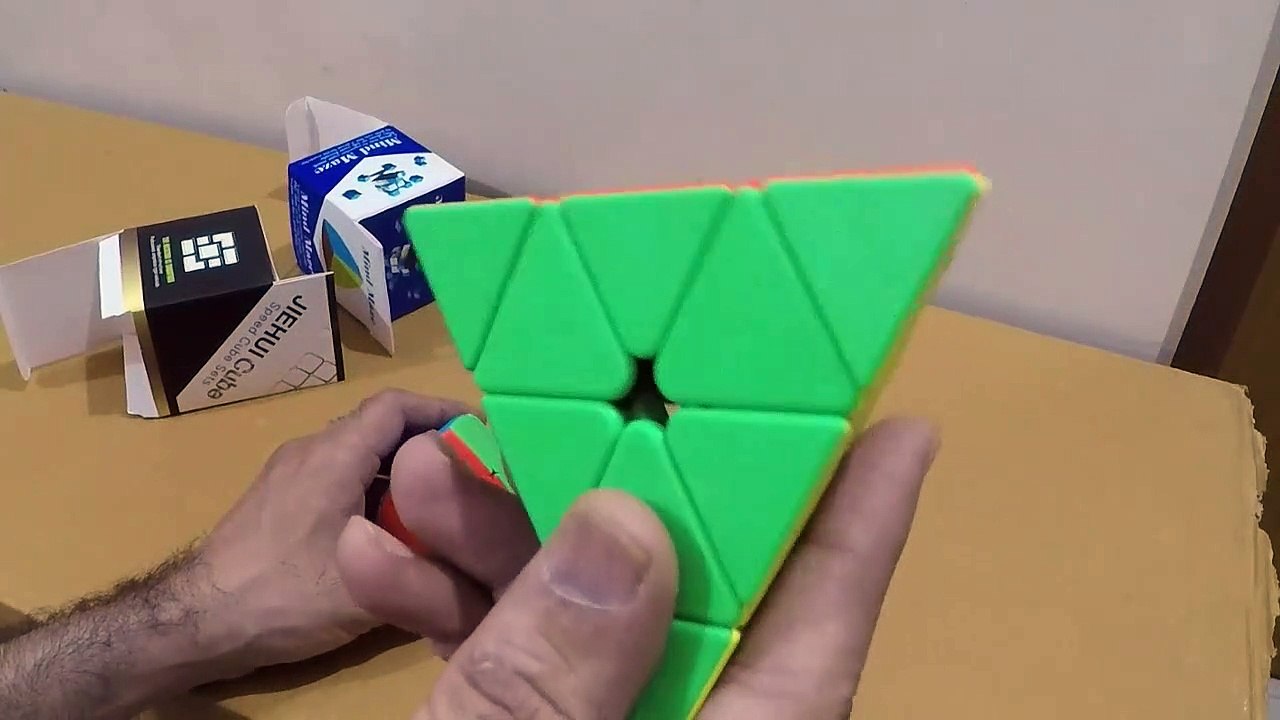 Unboxing and Review of High Speed Stickerless Pyramid Rubik's Cubes