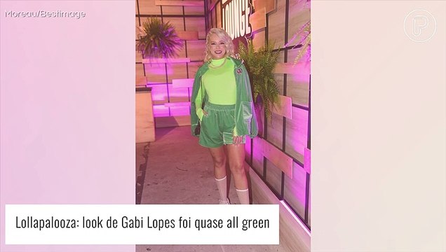 Jade Picon combina top e calça transparente para 1º dia do Lollapalooza. Veja mais looks!