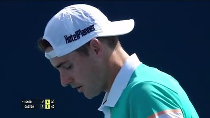 Miami - Un dernier retour gagnant et Gaston passe le géant Isner
