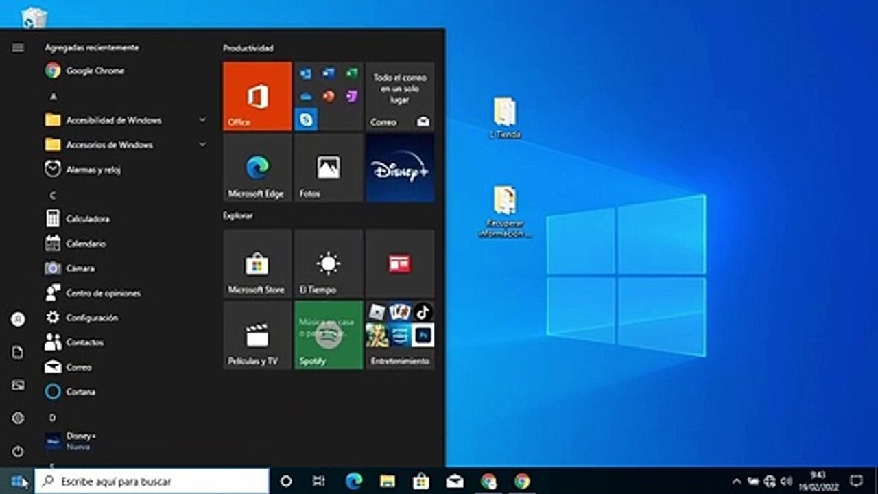 Cambiar color de la barra de tareas de Windows 10
