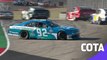 Cassill makes contact, spins Chastain during COTA restart