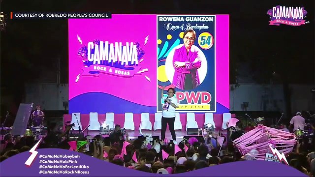 Former Comelec commissioner Rowena Guanzon at the Leni-Kiko rally in Camanava