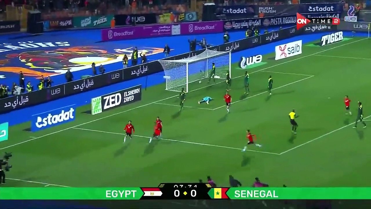 هدف منتخب مصر الأول في مرمى السنغال بتعليق أيمن الكاشف