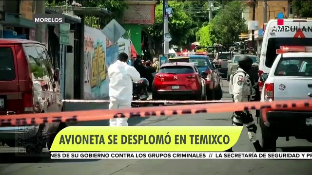 Avioneta se desploma en supermercado de Temixco; hay 3 muertos y 5 heridos