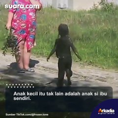 Viral! 16 Juta Kali Ditonton, Seorang Ibu Pasrah Lihat Tubuh Anaknya Penuh Lumpur Hitam
